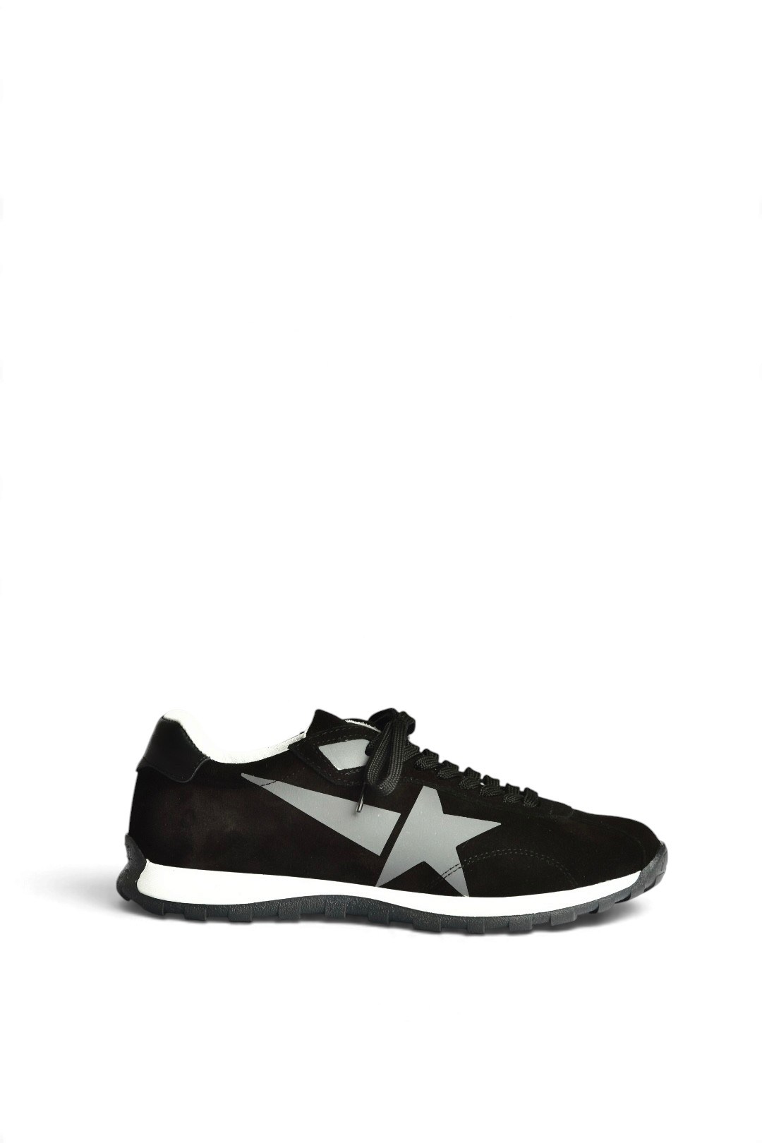 Z312516661 Siyah Hakiki Deri Süet Kadın Spor Ayakkabı Sneakers