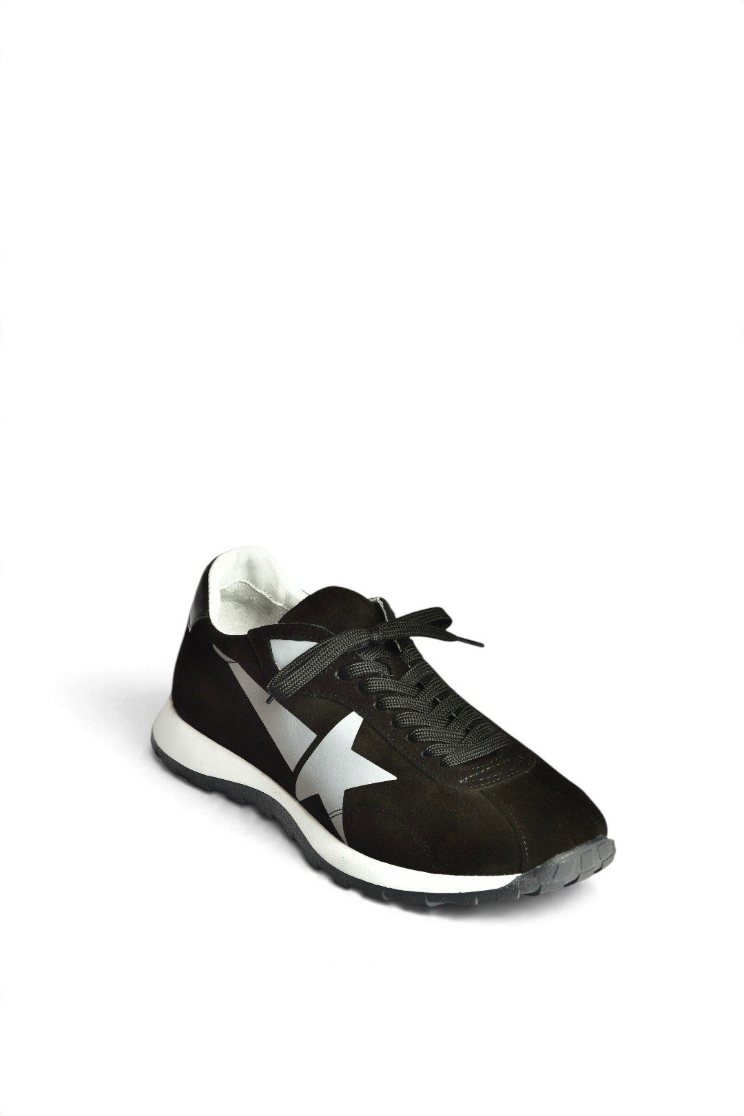 Z312516661 Siyah Hakiki Deri Süet Kadın Spor Ayakkabı Sneakers
