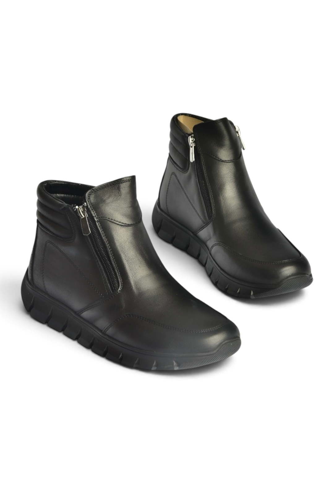 Z555360803 Siyah Hakiki Derİ Comfort Ortopedik Taban Kadın Bot