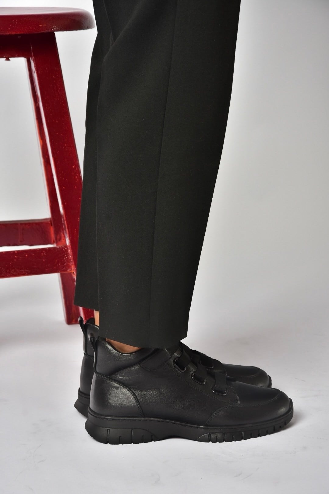 Z555560903 Siyah Hakiki Derİ Comfort Ortopedik Taban Kadın Bot