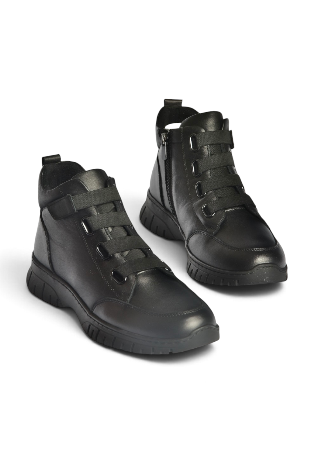 Z555560903 Siyah Hakiki Derİ Comfort Ortopedik Taban Kadın Bot