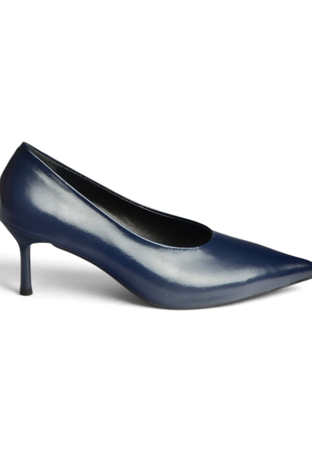 Z676026060 Lacivert Rustik İnce Topuklu Kadın Stiletto Ayakkabı