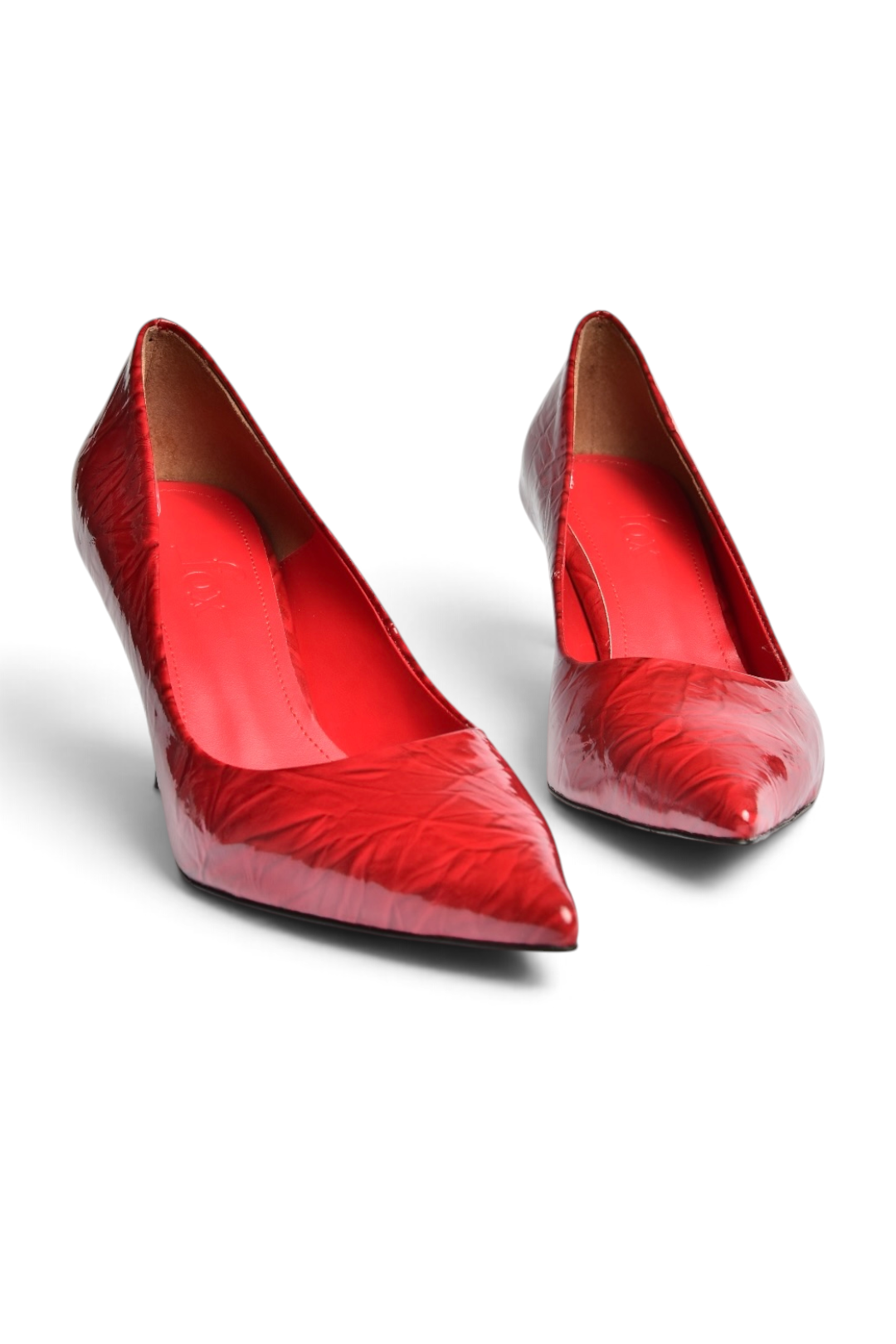Z676050008 Kırmızı Rugan İnce Topuklu Kadın Stiletto Ayakkabı
