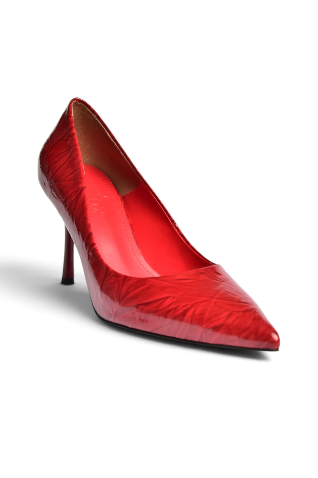 Z676050008 Kırmızı Rugan İnce Topuklu Kadın Stiletto Ayakkabı
