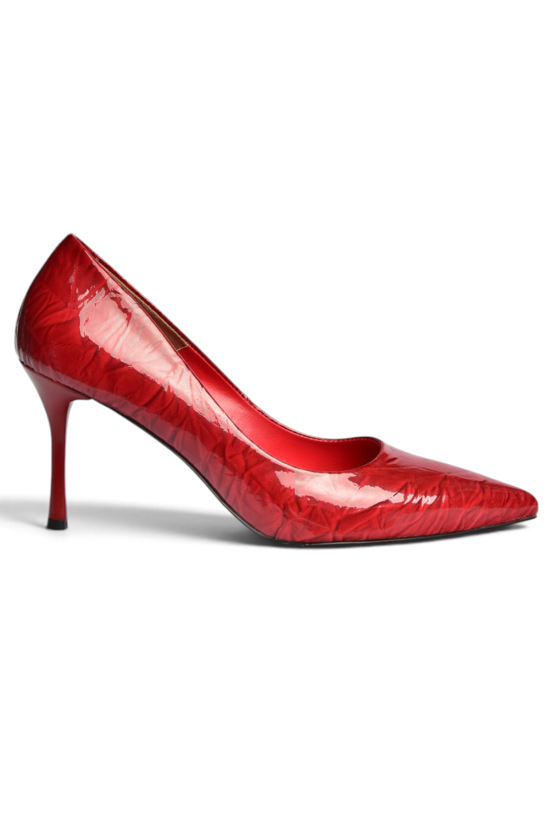 Z676050008 Kırmızı Rugan İnce Topuklu Kadın Stiletto Ayakkabı