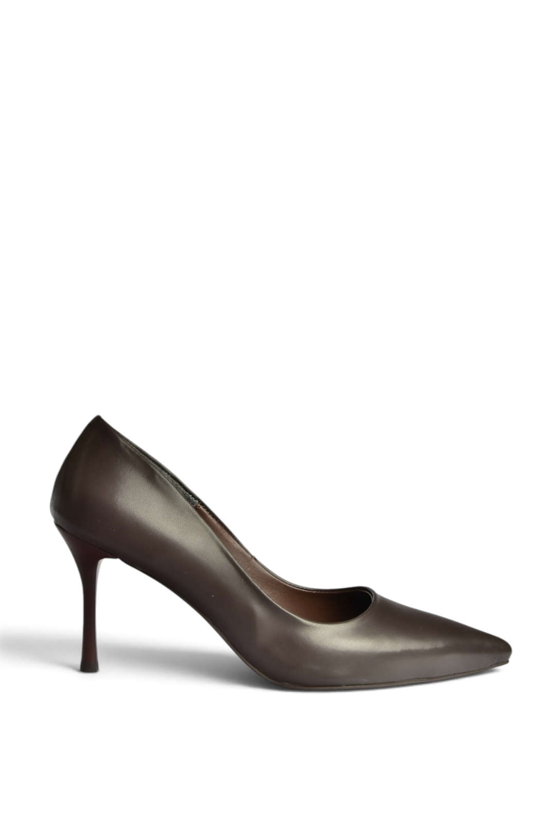 Z676050009 Kahverengi İnce Topuklu Kadın Stiletto Ayakkabı