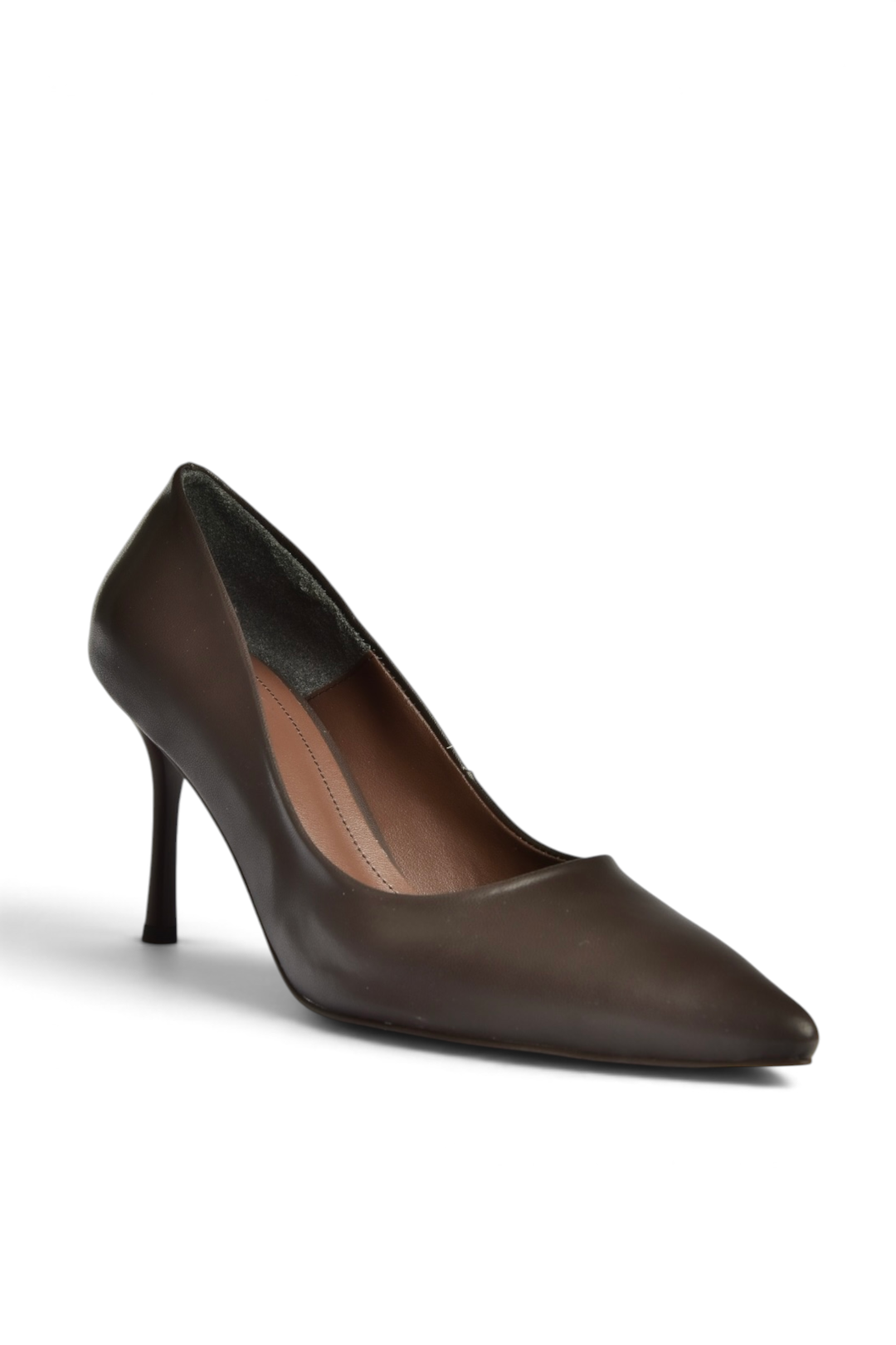 Z676050009 Kahverengi İnce Topuklu Kadın Stiletto Ayakkabı