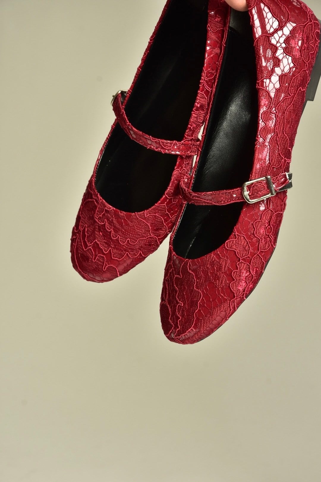 Z726232704 Bordo Kumaş Bantlı Kadın Babet