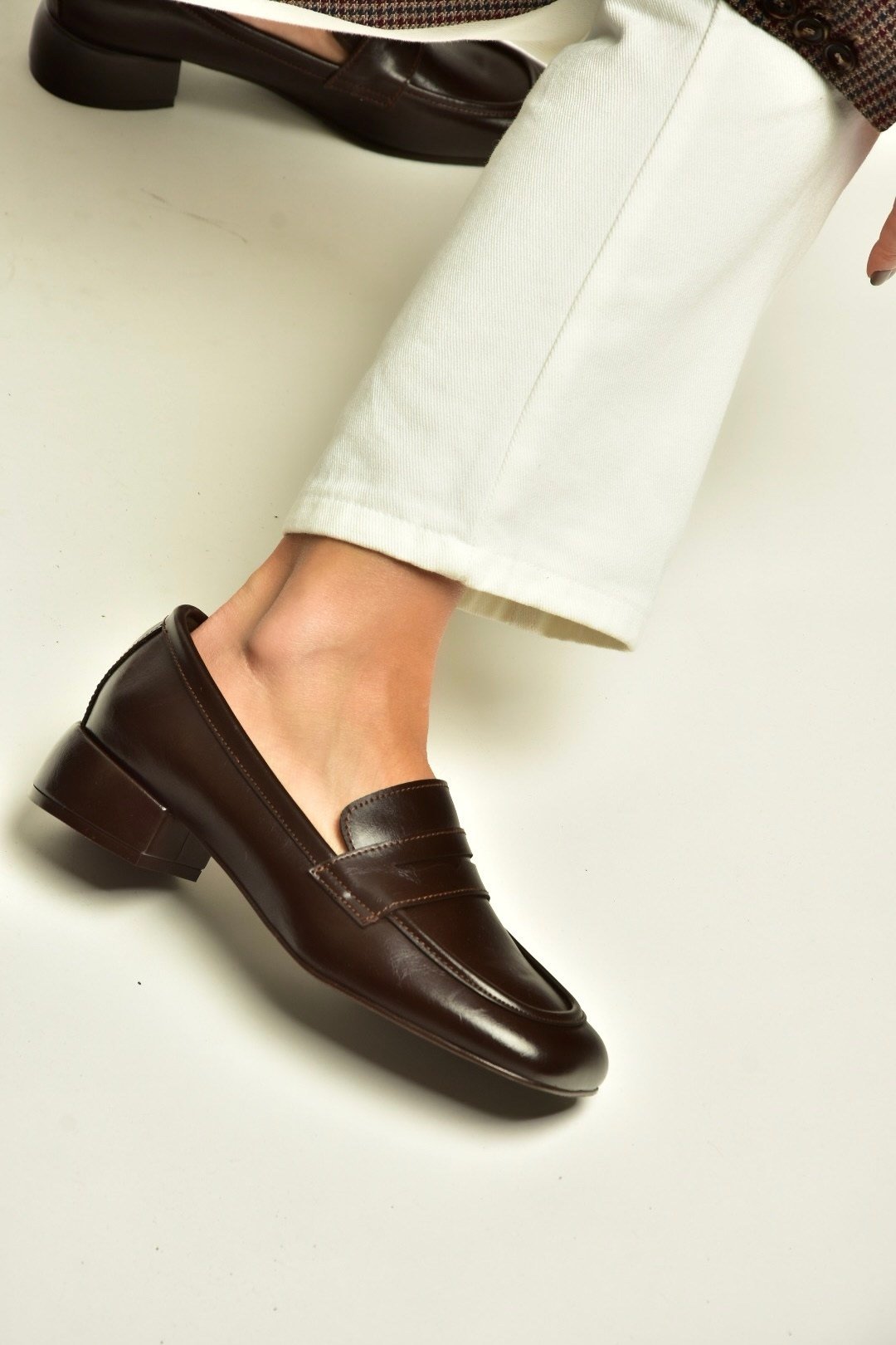 Z820050109 Kahverengi Alçak Topuklu Loafer Ayakkabı