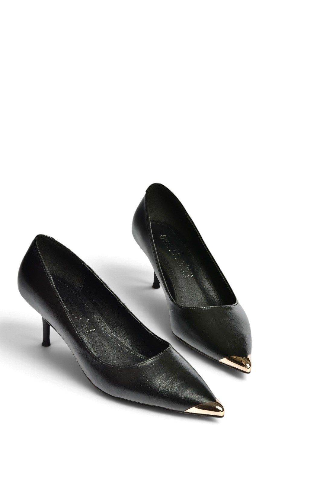 Z820144009 Siyah İnce Topuklu Sivri Burunlu Kadın Stiletto Ayakkabı