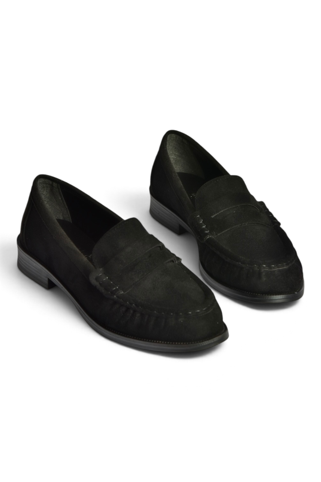 Z820221002 Siyah Süet Kadın Loafer Ayakkabı
