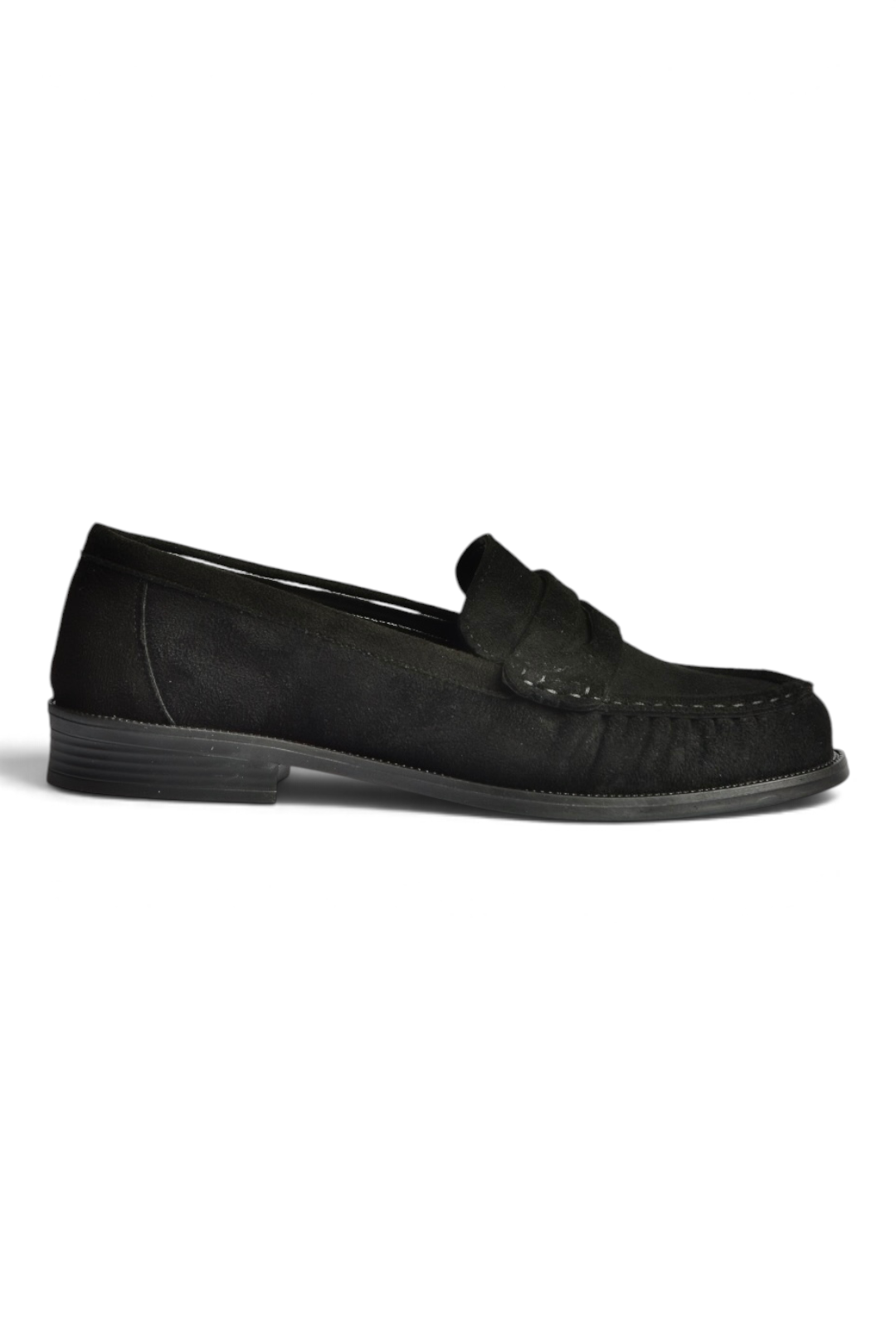 Z820221002 Siyah Süet Kadın Loafer Ayakkabı