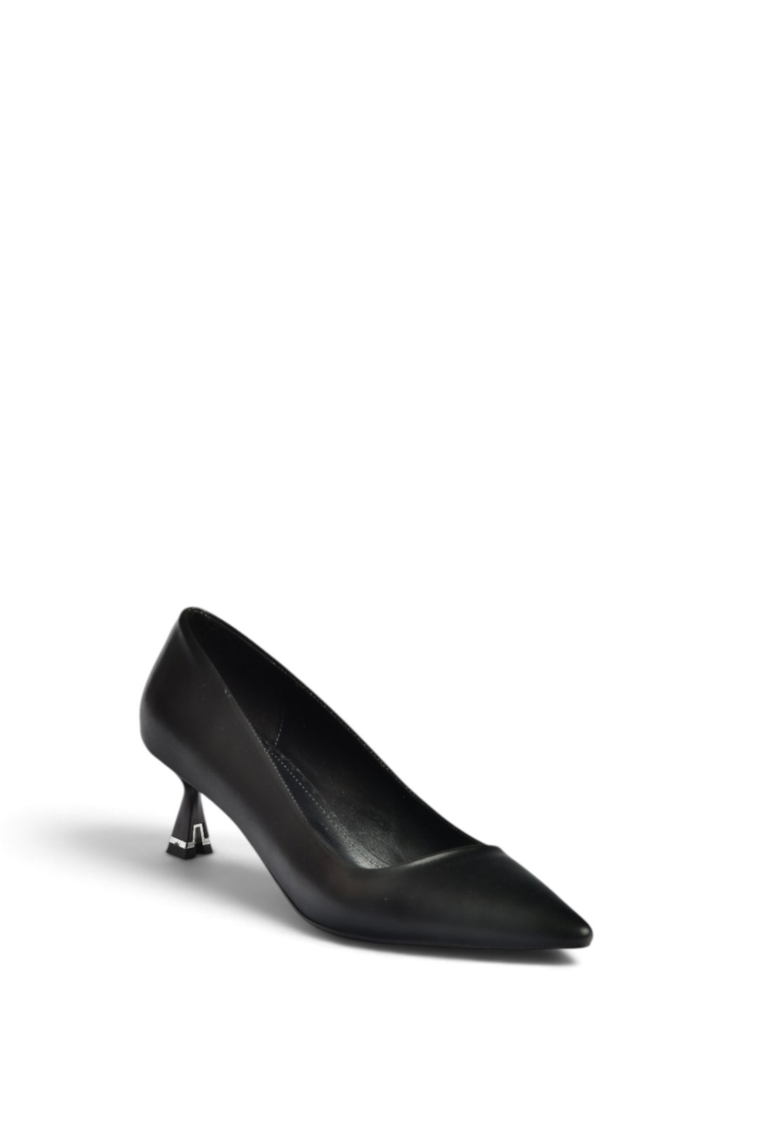 Z820592109 Siyah Alçak Topuklu Kadın Stiletto Ayakkabı