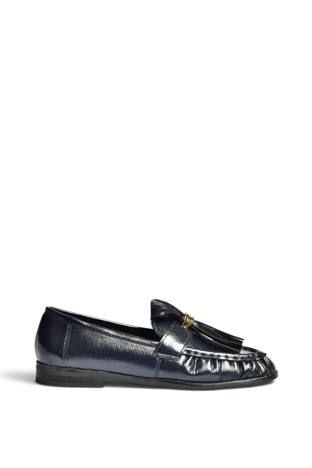 Z820617208 Lacivert Püskül Detaylı Rugan Loafer Ayakkabı