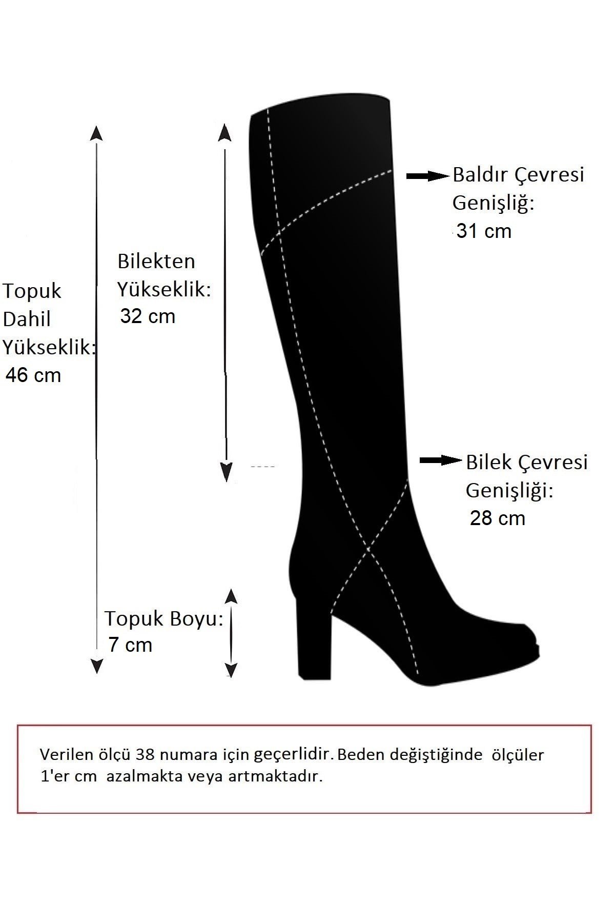 Z973580209 Kahverengi Kalın Topuklu Günlük Kadın Çizme