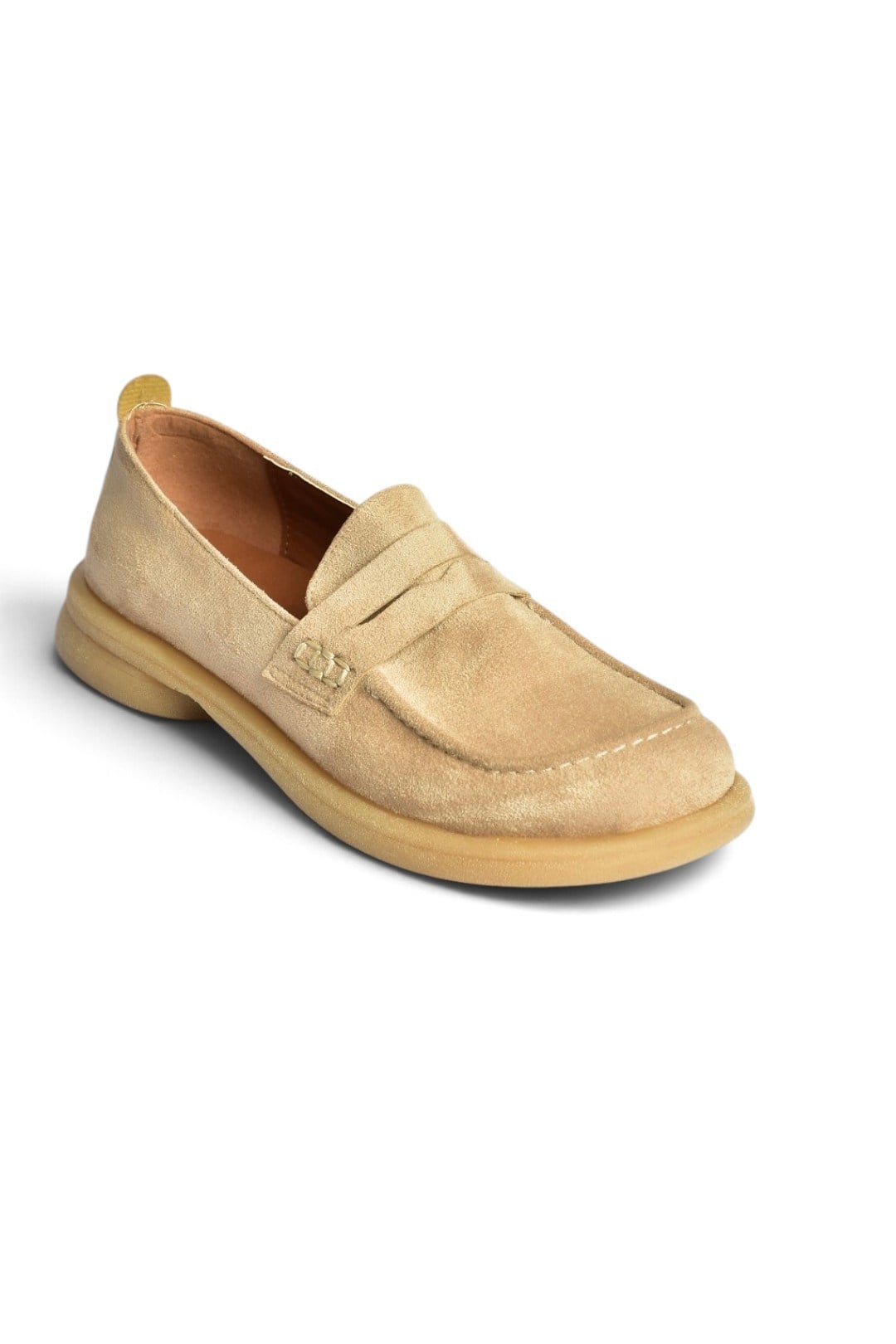 Z996165202 Vizon Süet Mosen Burunlu Casual Comfort Ayakkabı