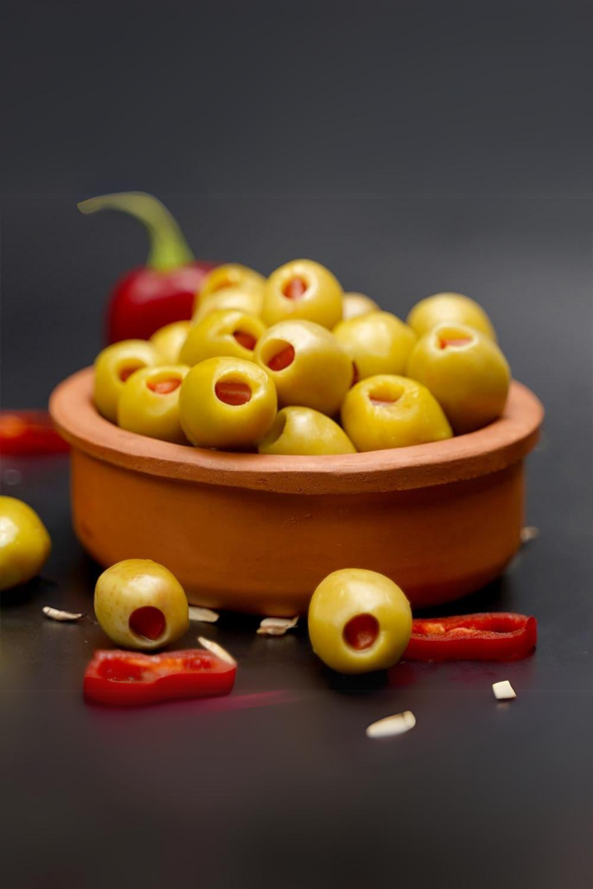 Zeytin ve ZeytinyağlarıDupnisa ÇiftliğiBiber Dolgulu Yeşil Zeytin 400g