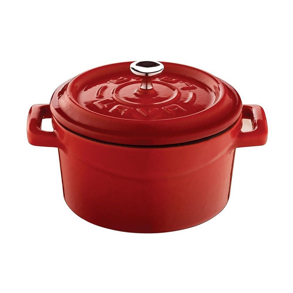 MİNİ TENCERE YUVARLAK ÇAP 14 KIRMIZI