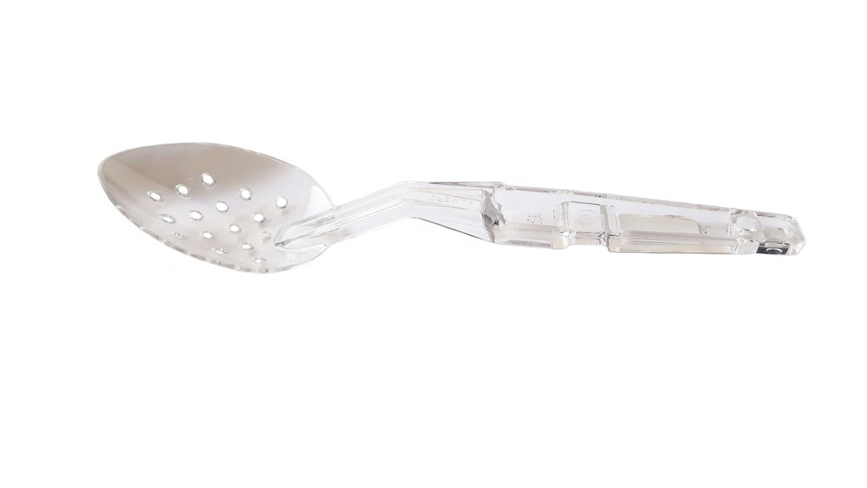 POLİKARBON SERVİS KAŞIĞI DELİKLİ 33 CM.ŞEFFAF