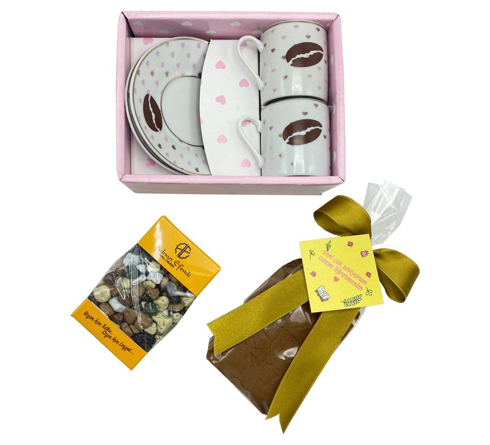  Fincanlık Kahveli Drajeli Öğretmenler Gününe Özel Paket