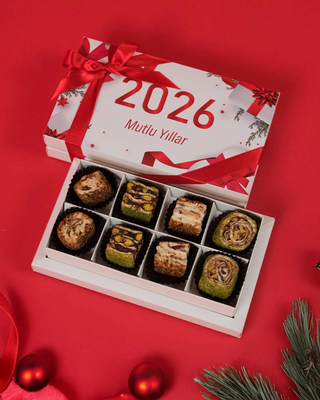 Yeni Yıl Baklava Lokum Kutusu