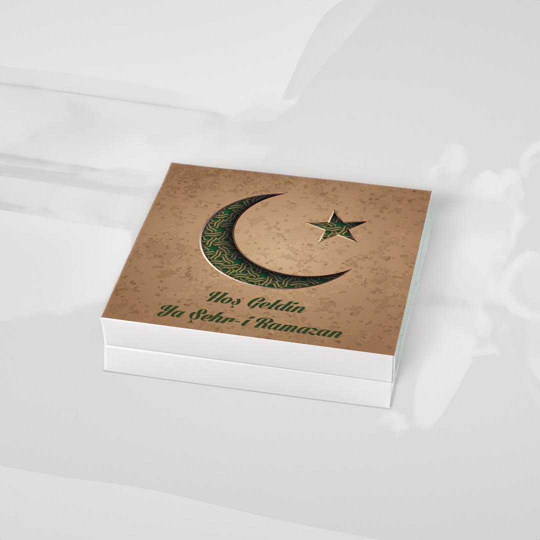 32 Adet Madlen Ramazan Çikolatası Ay Yıldız Desenli