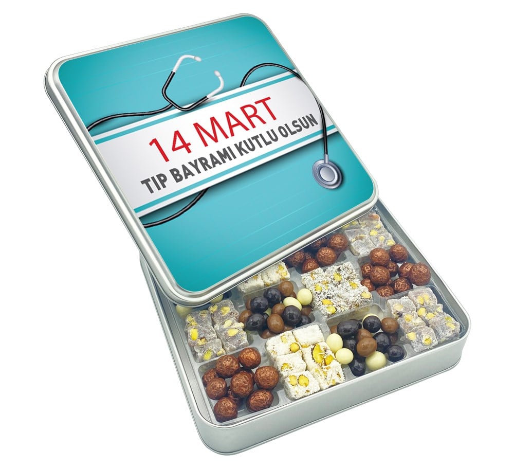 14 Mart Tıp Bayramı Çifte Kavrulmuş Lokum & Draje