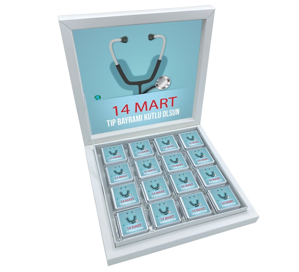 14 Mart Tıp Bayramı Hediyelik Çikolata Madlen