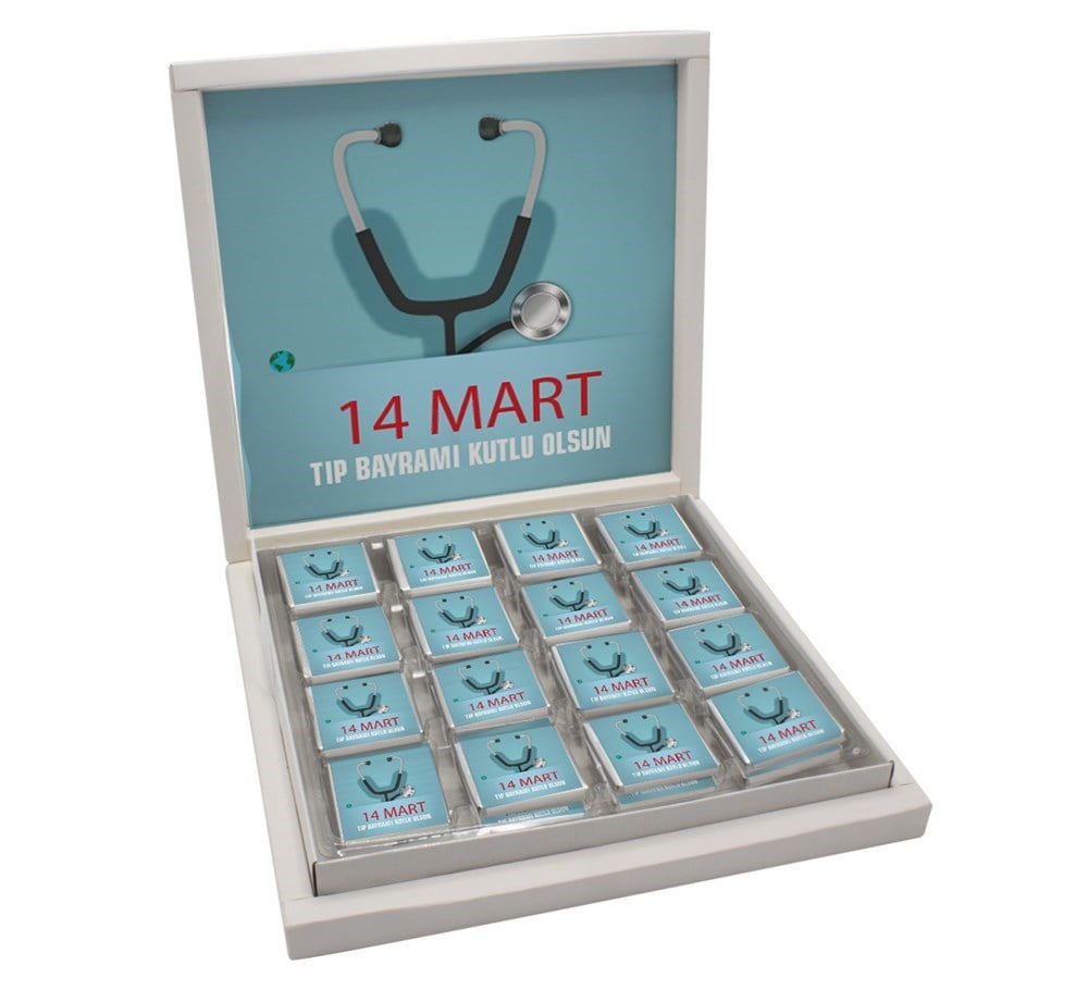 14 Mart Tıp Bayramı Hediyelik Çikolata Madlen