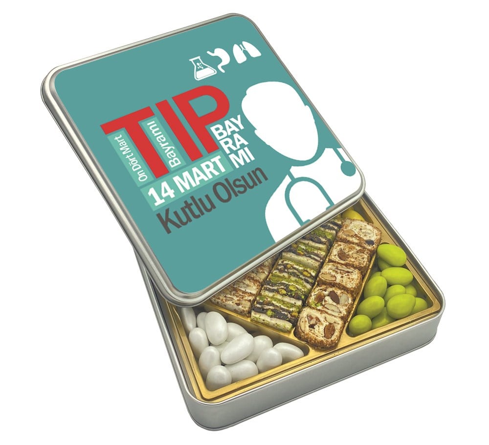 14 Mart Tıp Bayramı Hediyesi Baklava Lokum & Draje