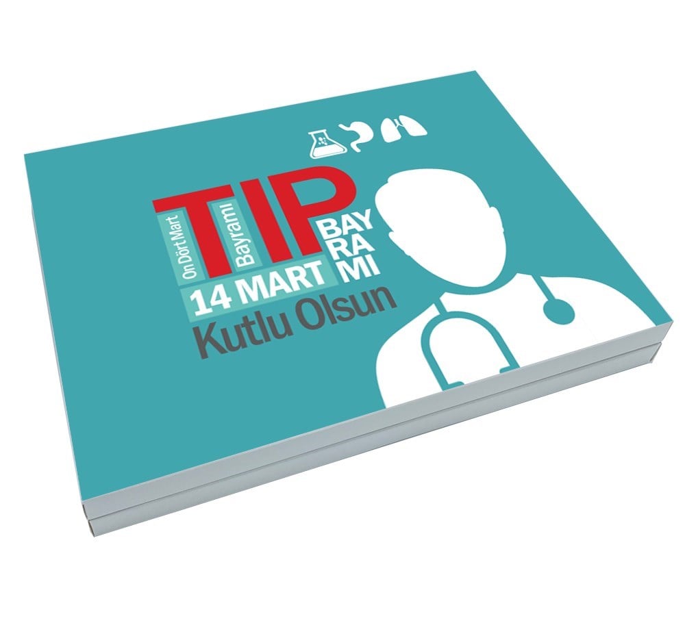14 Mart Tıp Bayramı Hediyesi Madlen Çikolata Büyük Sunum Kutulu (48 Adet)