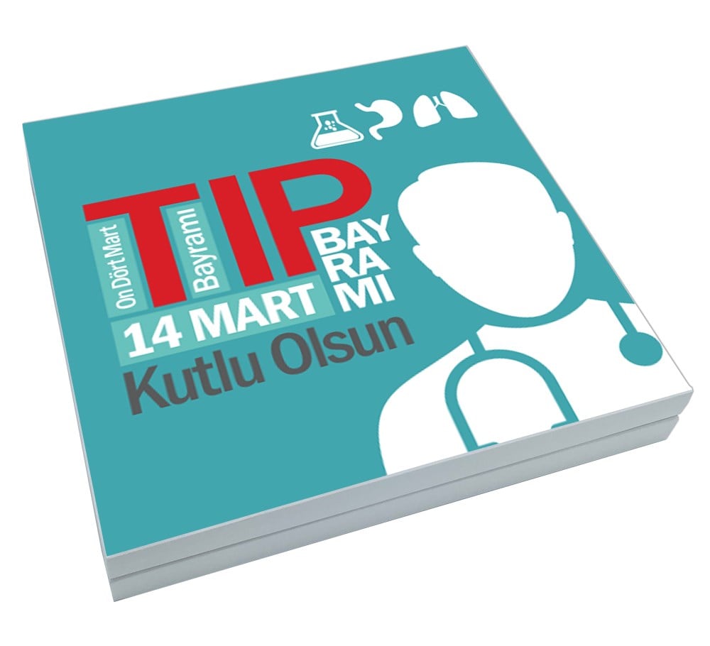 14 Mart Tıp Bayramı Hediyesi Yaldızlı Çikolata Sunum Kutulu