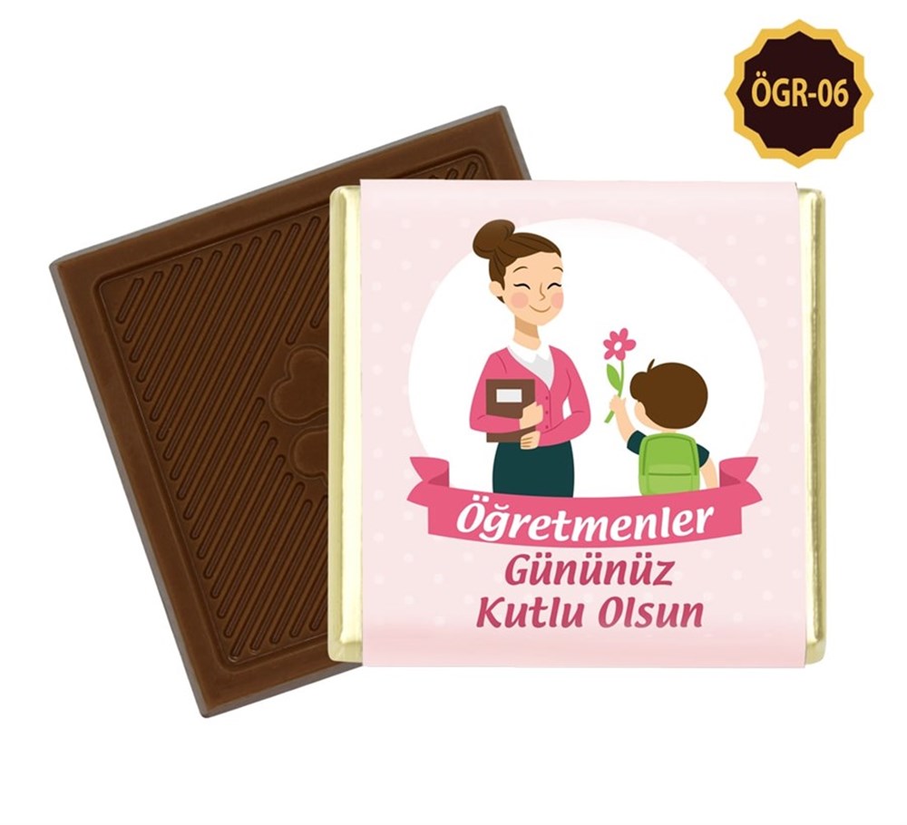 24 Kasım Öğretmenler Günü Özel Hediyelik Kutu Çikolata Madlen Çikolata (72 Adet)