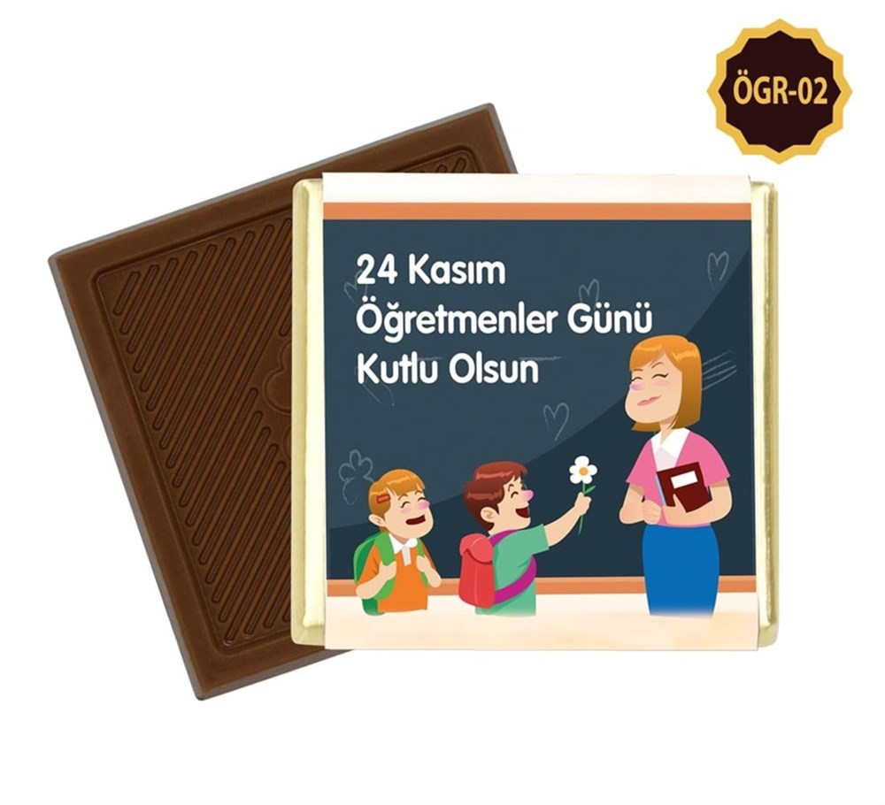 24 Kasım Öğretmenler Günü Özel Hediyelik Kutu Çikolata Madlen Çikolata (72 Adet)
