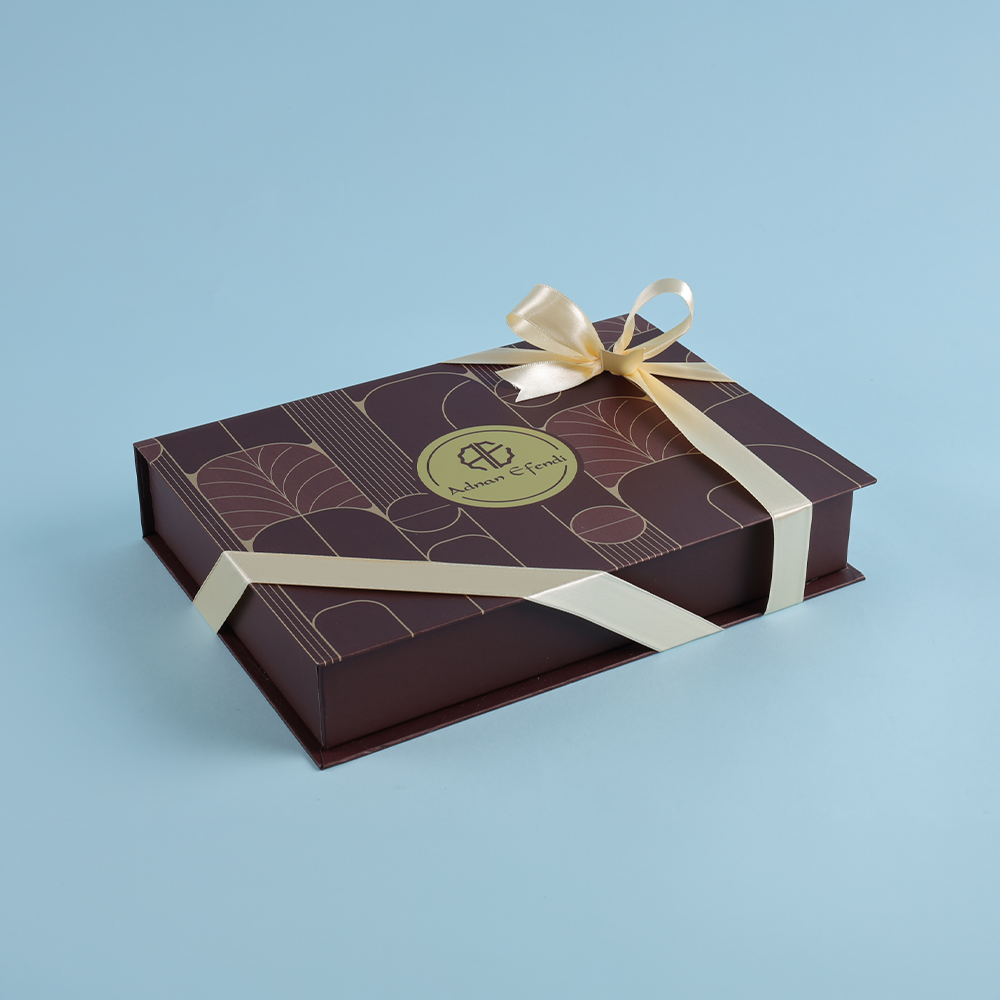 Şerit Baklava Lokum Bordo Kitapçık Kutu