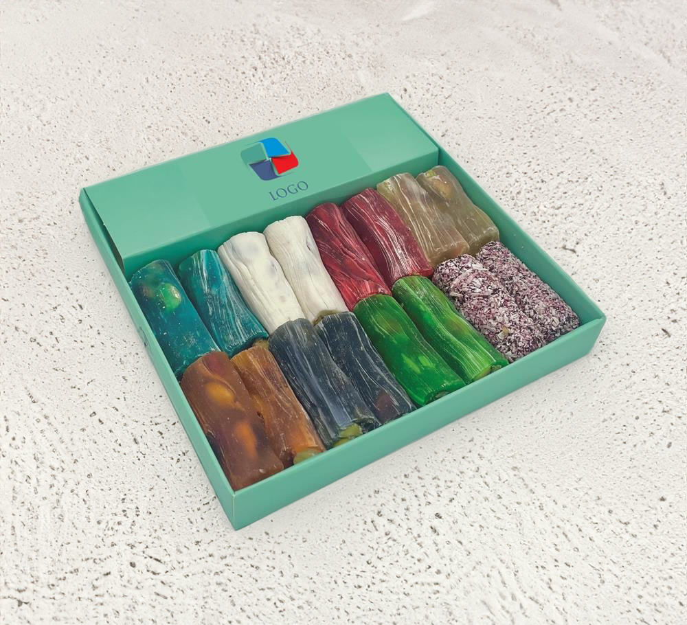 Logo Baskılı Meyveli Antep Fıstıklı Fitil Lokum