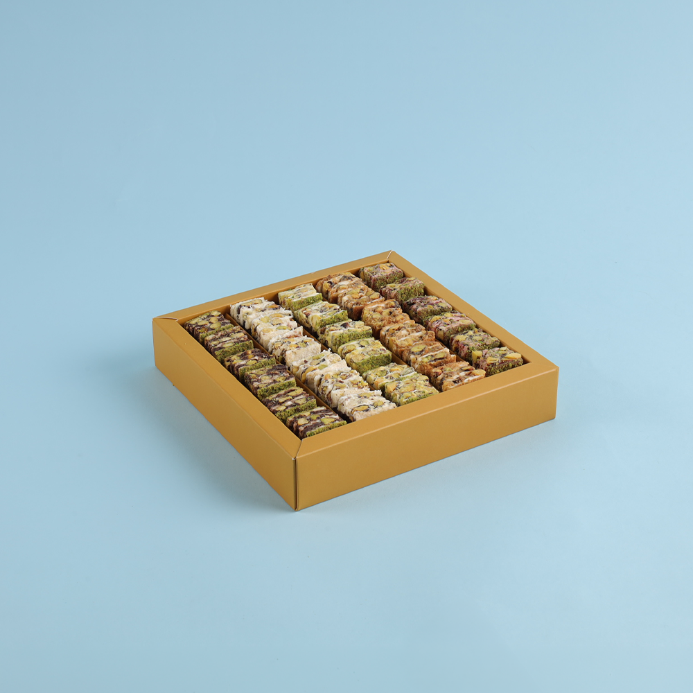 Antep Fıstıklı Baklava Lokum Serisi - Fuşya Kutu