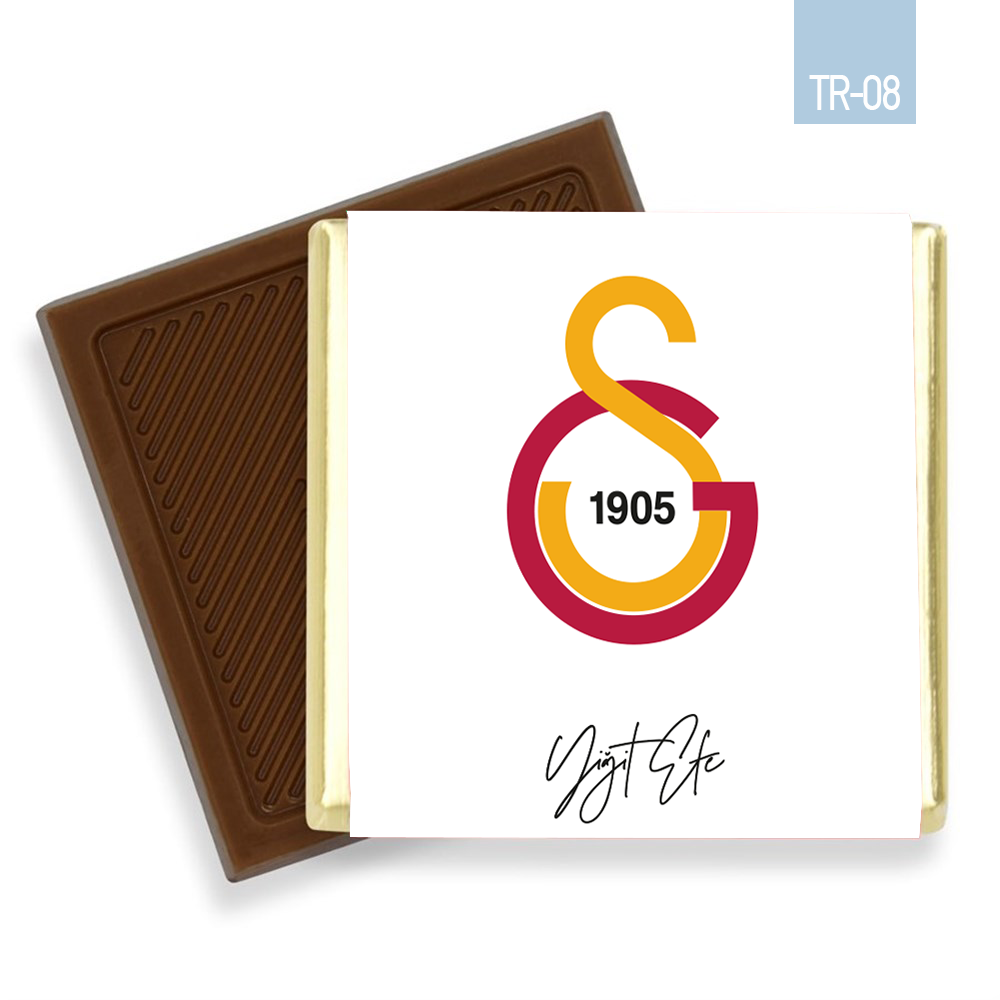 Galatasaray Amblem Desenli Taraftar Bebek Çikolatası (100 Adet)