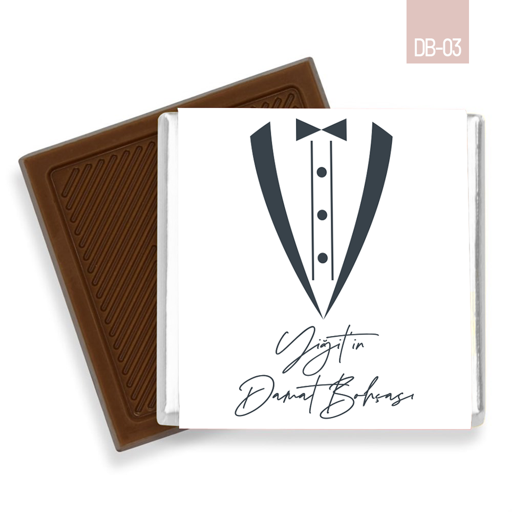 Smokin Desenli Damat Bohçası Çikolatası (60 Adet)