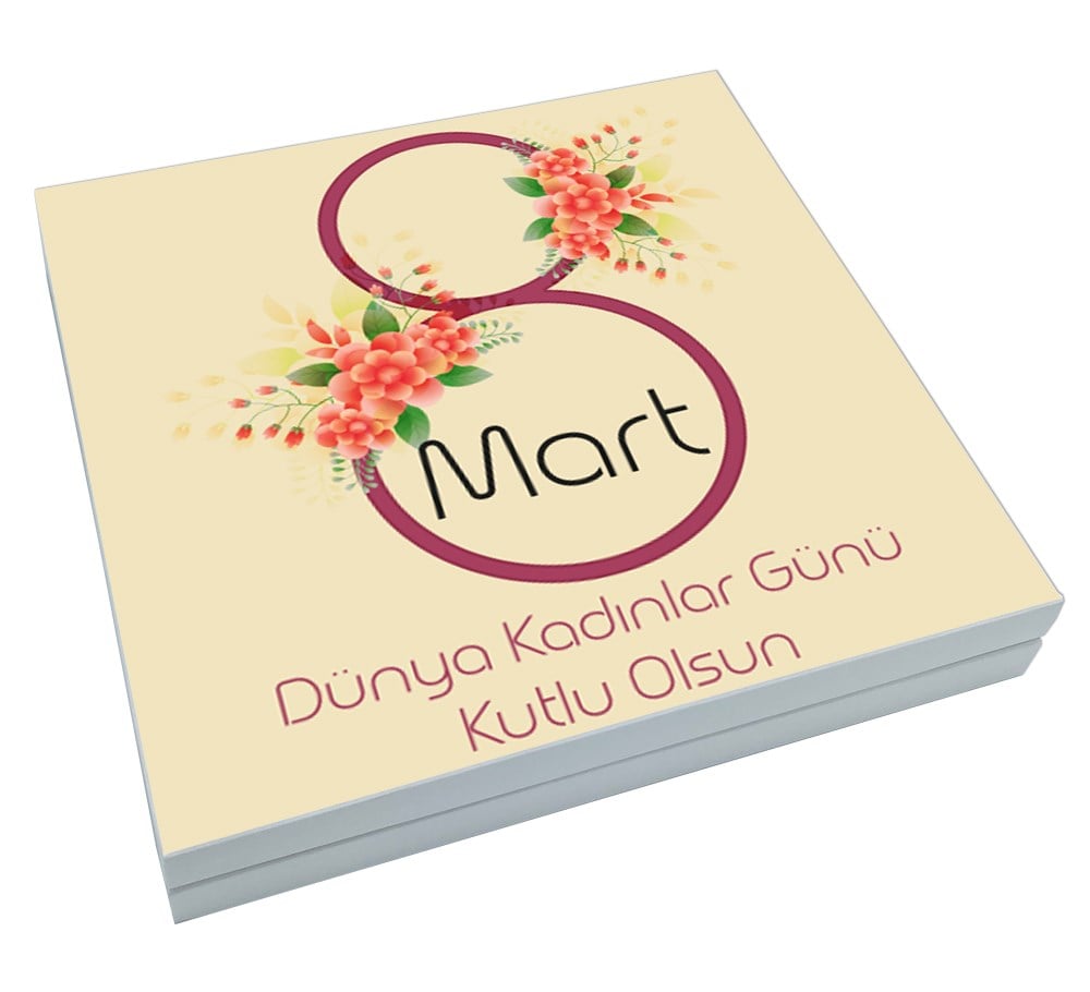 8 Mart Dünya Kadınlar Günü Çikolata Kutu 48 Adet