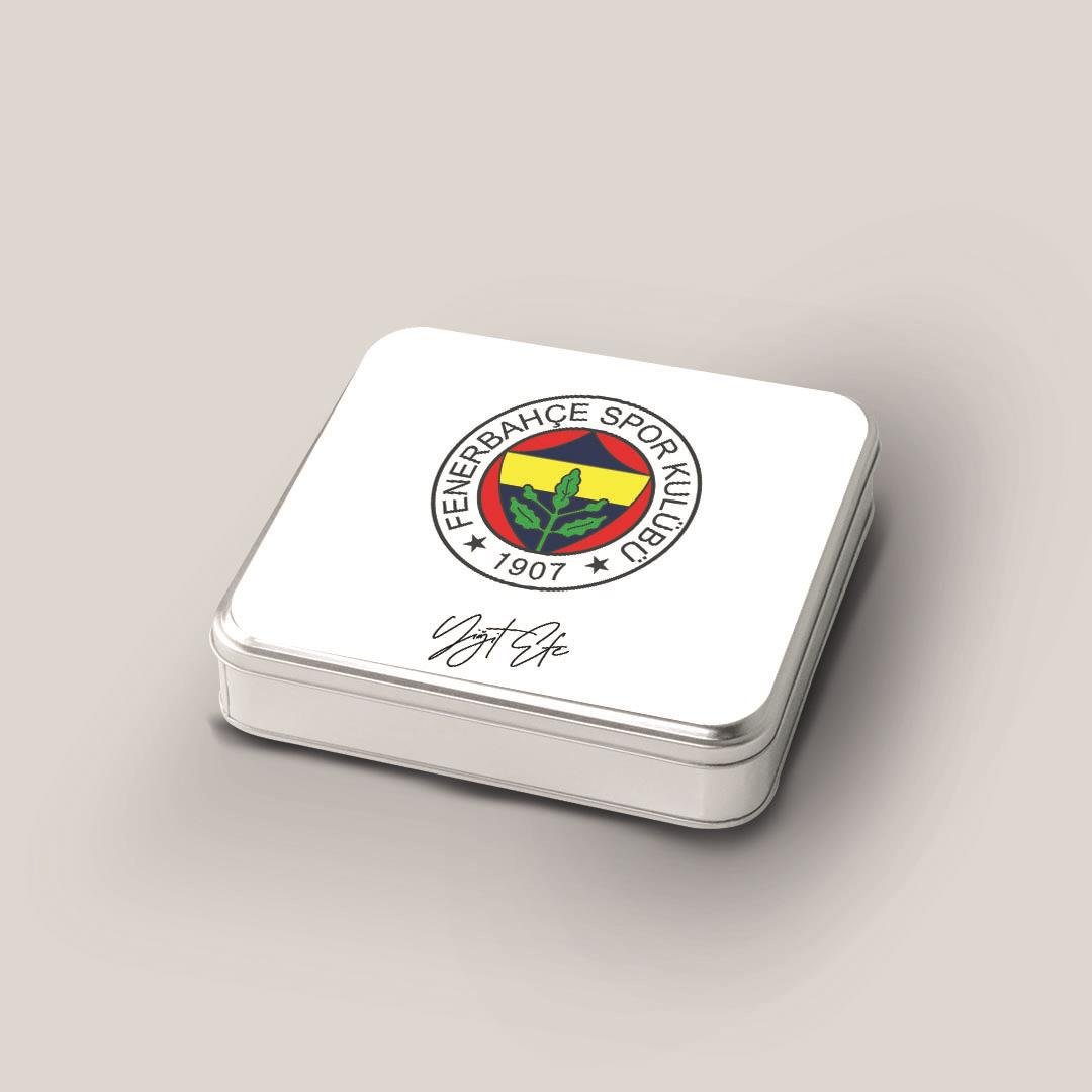 32 Adetli Fenerbahçe Amblem Desenli Taraftar Bebek Metal Kutu Madlen