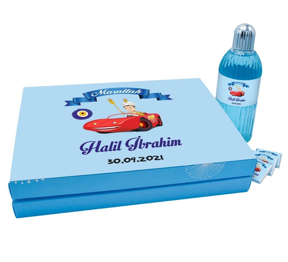 Araba Desenli Sünnet Çikolatası Kolonyalı