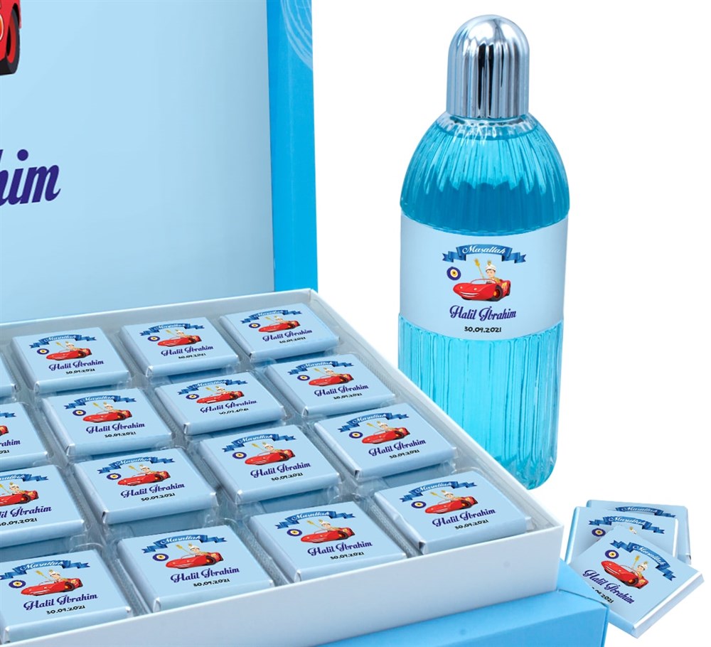Araba Desenli Sünnet Çikolatası Kolonyalı