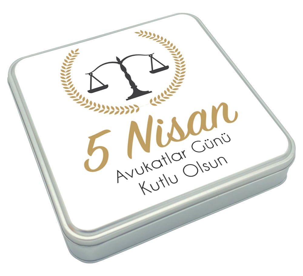 Avukatlar Günü Terazi Tasarımlı Çifte Kavrulmuş Lokum & Draje