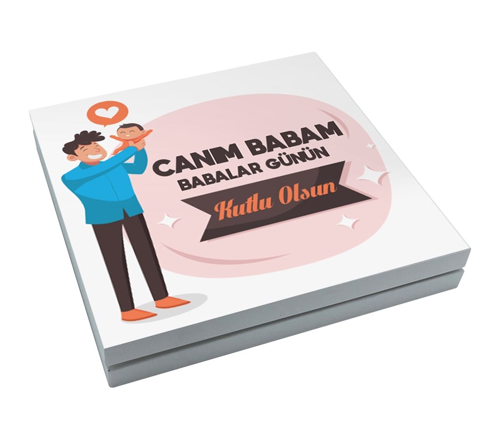 Baba Oğul Tasarımlı Babalar Günü Special Şerit Lokum & Draje