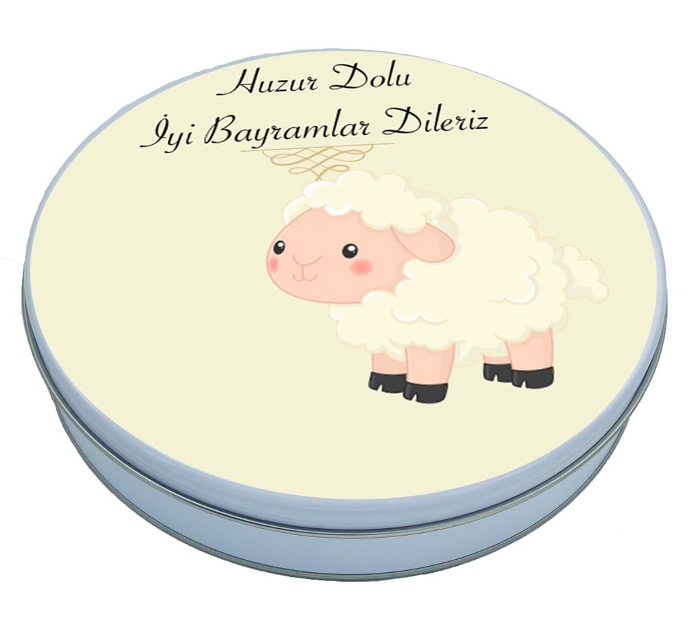 Bayram Hediyesi Madlen Çikolata Koyun Desenli Kutu