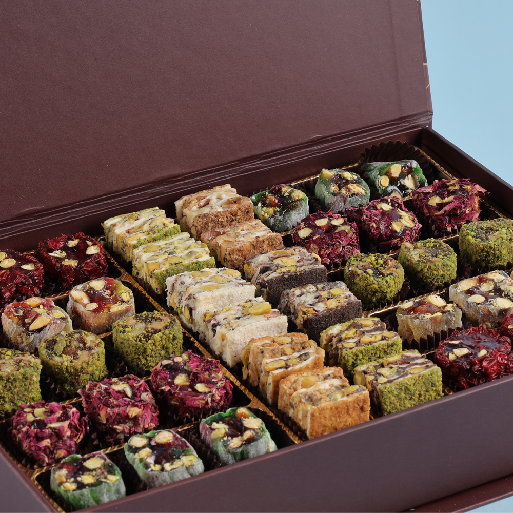 Şerit Baklava Lokum Bordo Kitapçık Kutu