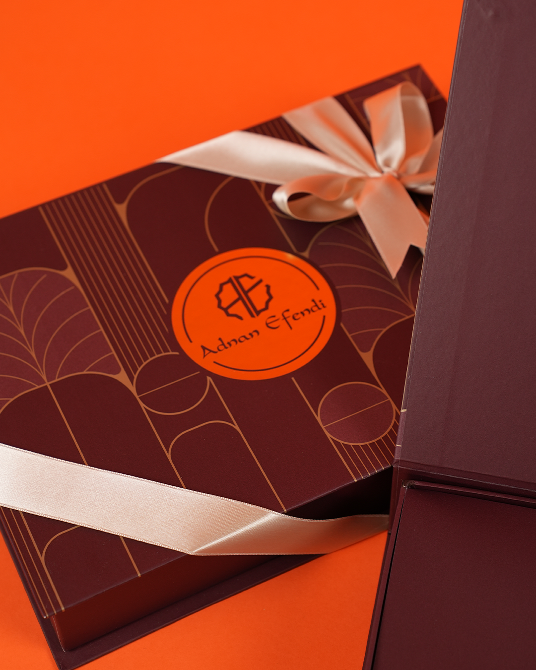 Adnan Efendi Çikolata & Lokum Hediye Bordo Kitapçık Kutusu