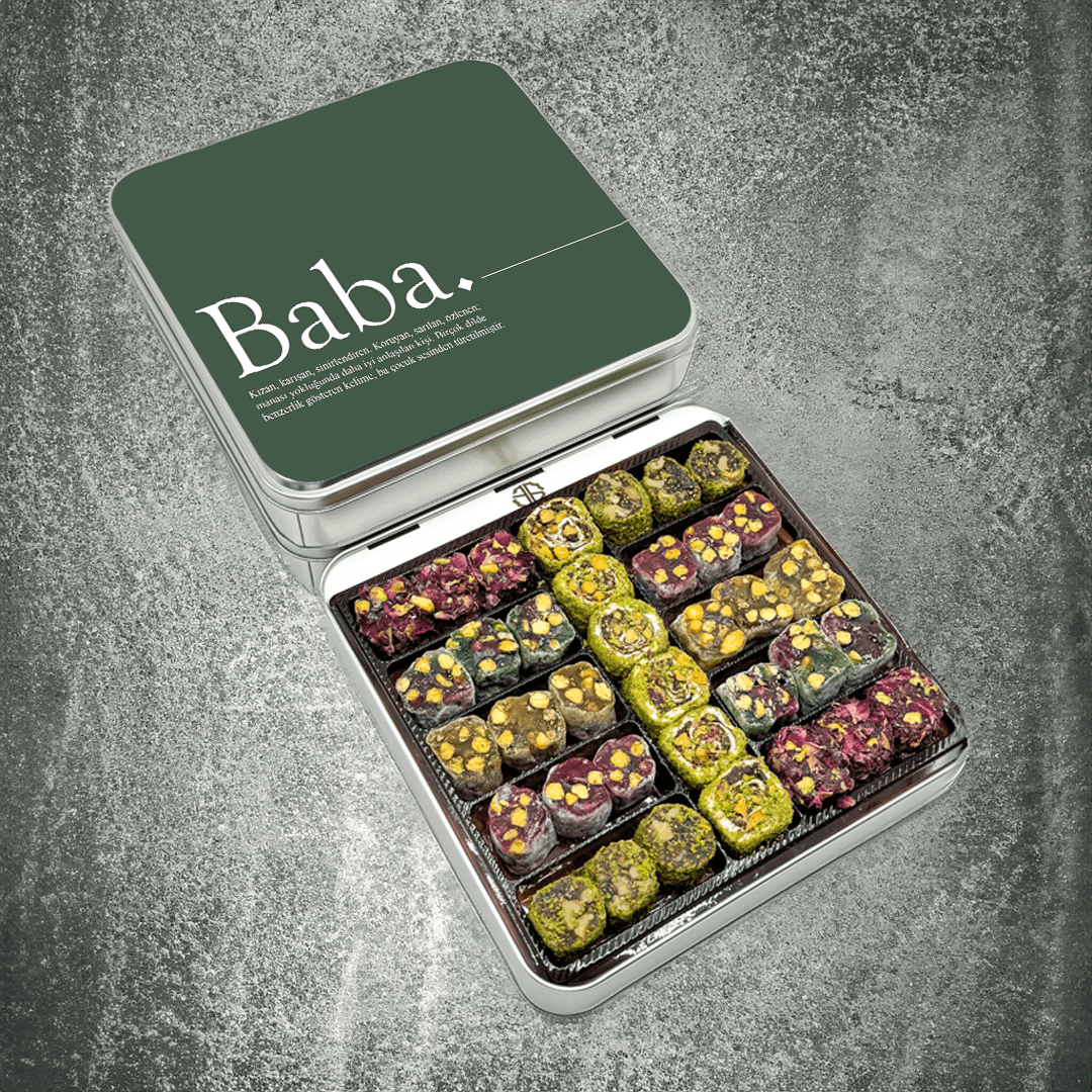 Babalar Günü Karışık Special Kutulu Lokum Metal Kutulu