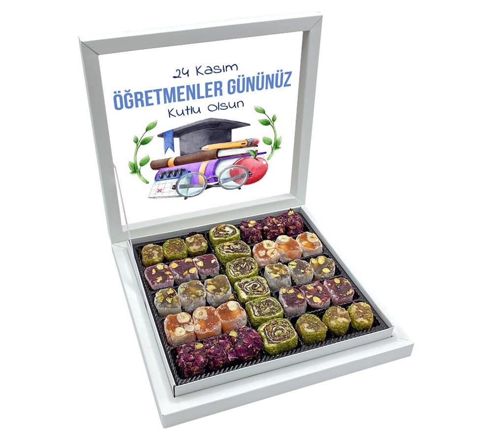 Defter Desenli Hediyelik Öğretmenler Günü Karışık Special Lokum Sunum Kutulu